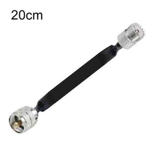 Window/Door Pass Through Flat RF Coaxial Cable UHF 50 Ohm RF Coax Pigtail Extension Cord, Length: 20cm(Male To Female)