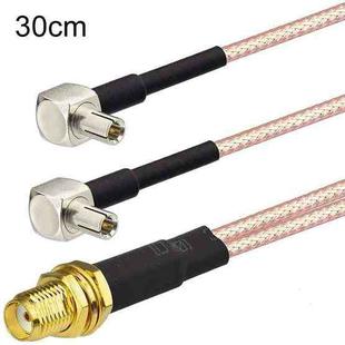 SMA Female To 2 TS9 R WiFi Antenna Extension Cable RG316 Extension Adapter Cable(30cm)