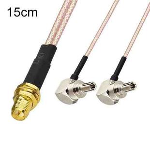 SMA Female To 2 CRC9 R WiFi Antenna Extension Cable RG316 Extension Adapter Cable(15cm)