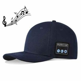 Bluetooth 5.0 Binaural Stereo Wireless Music Calling Cap Outdoor Sports Baseball Hat(Navy Blue)
