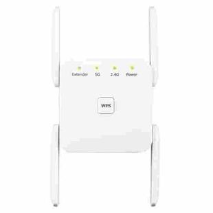 1200Mbps 2.4G / 5G WiFi Extender Booster Repeater Supports Ethernet Port White US Plug