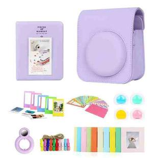 For Polaroid Mini12 7 in 1 Photo Album Sticker Photo Frame Camera Bag, Color: Purple