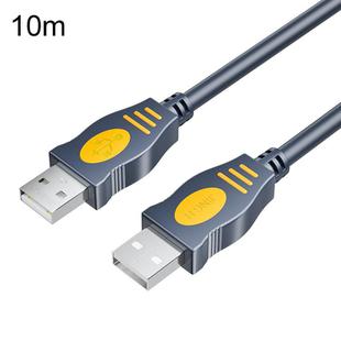 JINGHUA U110 USB2.0 Male To Male Cable Copper Data Cable With Magnetic Ring, Size: 10m(Gray)