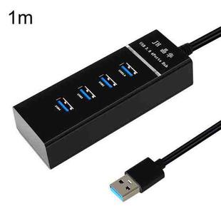 JINGHUA N606A USB3.0 Splitter One To Four Computer HUB Docking Station Connector, Size: 1m(Black)
