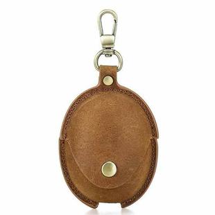 For Huawei FreeBuds 5 CONTACTS FAMILY CF1170 Cowhide Anti-Fall Bluetooth Earphone Protective Case(Brown)