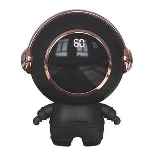 USB Astronaut Shape Digital Display 1800mAh Power Bank Hand Warmer, Color: Black