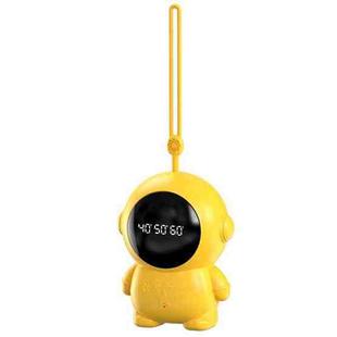 USB Astronaut Shape Digital Display 1800mAh Power Bank Hand Warmer, Color: Yellow