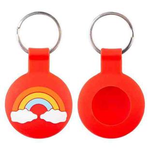 For Airtag Cartoon Tracker Silicone Case Anti-lost Device Protective Cover, Color: Rainbow
