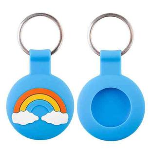 For Airtag Cartoon Tracker Silicone Case Anti-lost Device Protective Cover, Color: Colorful Blue