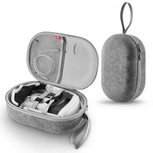 JYS-MQ018 For Apple Vision Pro / Meta Quest 3 VR Glasses Storage Bag Anti-fall and Anti-scrape Portable Bag(Grey)