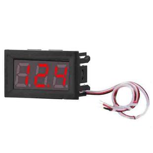 0V-30V 3 Wire DC Voltmeter Terminal 0.56 Inch LED Digital Voltmeter Accessories Reverse Connection Protection, Color: Red