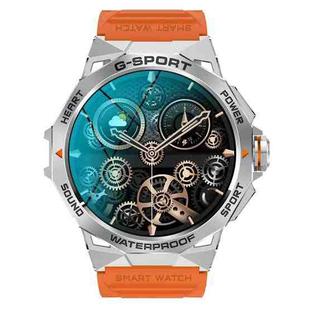 K62 1.43 Inch Waterproof Bluetooth Call Weather Music Smart Sports Watch, Color: Orange