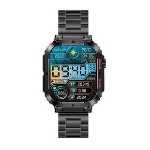 K57 Pro 1.96 Inch Bluetooth Call Music Weather Display Waterproof Smart Watch, Color: Black Three-beads