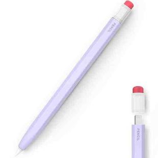 For Apple Pencil 1 AhaStyle PT180-1 Retro Stylus Protective Case Drop Proof Capacitive Pen Cover(Purple)