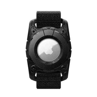For Airtag Watch Band IP67 Grade Waterproof Case With Paste Bracelet(Black)