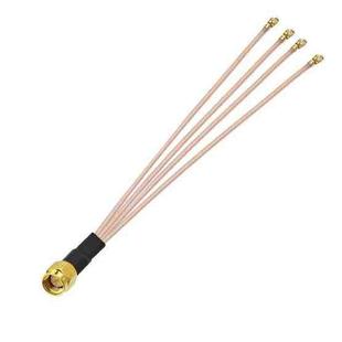 1 In 4 IPX To SMAJ RG178 Pigtail WIFI Antenna Extension Cable Jumper(15cm)