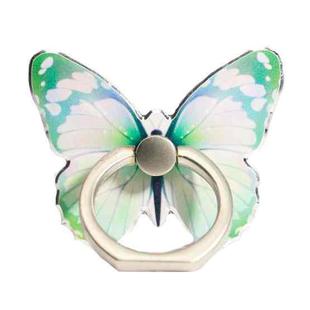 Cute Cartoon Butterfly Multifunctional Finger Ring Cell Phone Holder 360 Degree Rotating Universal Phone Ring Stand, Color: Green
