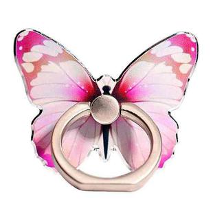 Cute Cartoon Butterfly Multifunctional Finger Ring Cell Phone Holder 360 Degree Rotating Universal Phone Ring Stand, Color: Pink