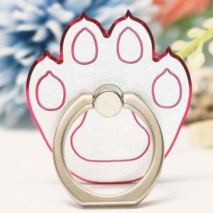 Multifunctional Metal Cartoon Cats Claw Cell Phone Ring Holder, Color: Rose Red Edge Silver