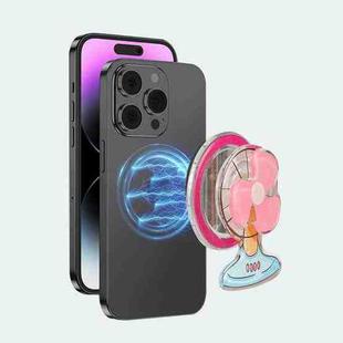 Macaron Drip Fan Shape Cell Phone Holder Magsafe Magnetic Lazy Holder Phone Airbag Support(Pink)