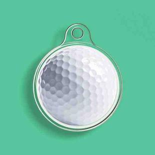 For Airtag Transparent TPU Painted Pattern Tracker Anti-fall Protective Case, Color: Golf