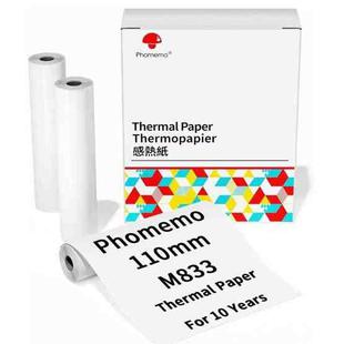 Phomemo 3rolls /Box 110mm Writing Quick-Drying Thermal Paper 10-Year Long-Lasting For M832 / M833 / M834 / M835 Printer