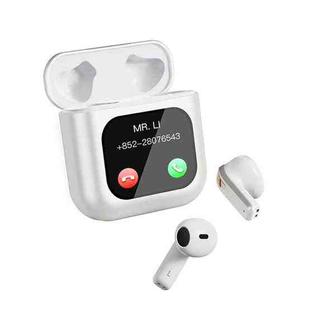 Digital Display Touch Screen TWS Wireless Bluetooth 5.3 Smart Earphones With MP3 Function(White)