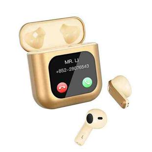 Digital Display Touch Screen TWS Wireless Bluetooth 5.3 Smart Earphones With MP3 Function(Gold)