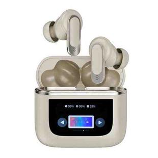 Color Screen Touch ANC Active Noise Reduction LCD Wireless Bluetooth Earphones(Champagne Gold)