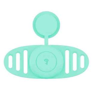 For Airtag Binaural Cover Waterproof Tracker Case Pet Collar Locator Silicone Cover, Color: Mint Green