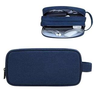 SM09 Double-layer Large Capacity Digital Accessories Storage Bag, Color: Navy Blue