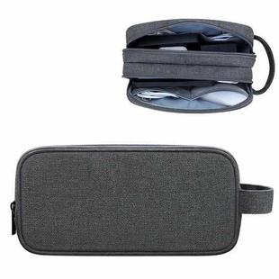 SM09 Double-layer Large Capacity Digital Accessories Storage Bag, Color: Dark Gray
