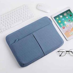 13/13.3 Inch Houndstooth Pattern Oxford Cloth Laptop Bag Waterproof Tablet Storage Bag(Haze Blue)