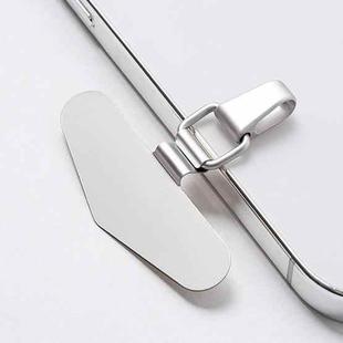 Cell Phone Lanyard Fixing Clip Metal Stainless Steel Patch(Silver)