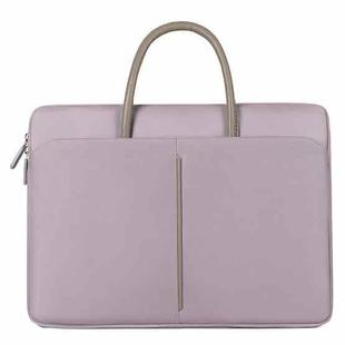 13 -13.3 Inch Oxford Cloth Laptop Bag Mens Womens Briefcase with PU Handle(Lotus Pink)