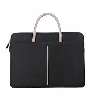 13 -13.3 Inch Oxford Cloth Laptop Bag Mens Womens Briefcase with PU Handle(Dark Black)