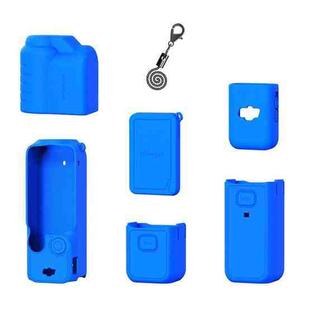 For DJI Osmo Pocket 3 AMagisn Silicone Protection Case Movement Camera Accessories, Style: 7 In 1 Blue