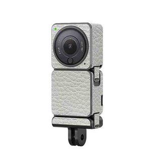 For DJI Action 2 aMagisn Body Protection Paper Scratch-Resistant Film Accessories, Style: Power White Leather