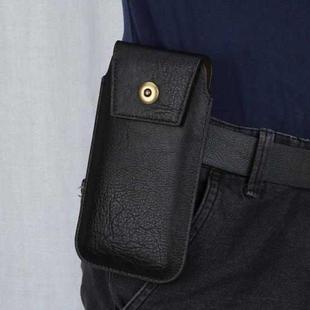 Mobile Phone Leather Waist Bag Holster Pouch S 4.7 Inch Black 