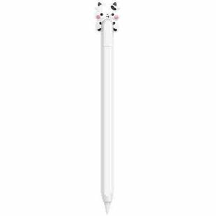 For Apple Pencil (USB-C) AhaStyle PT129-3 Stylus Cover Silicone Cartoon Protective Case, Style: White Cow