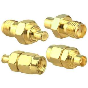 4pcs /Set SMA To MCX Connector Kit RF Coaxial Gold Plated Adapter