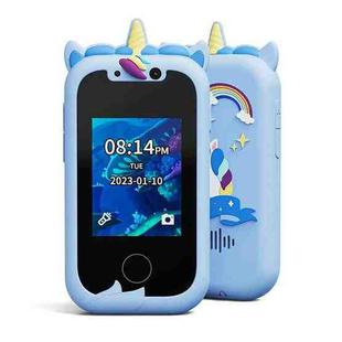 2.4 Inch Touchscreen Kids Smart Phone Toy F With Camera Music Player 512MB SD Card(Blue)