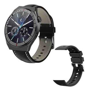 GT3Pro 1.28-Inch Health Monitoring Bluetooth Call Smart Watch With NFC, Color: Black Leather