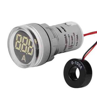 SINOTIMER ST16A Round 22mm LED Digital Signal Light 220V AC Ammeter 0-100A AC Current Indicator Light(04 Green)