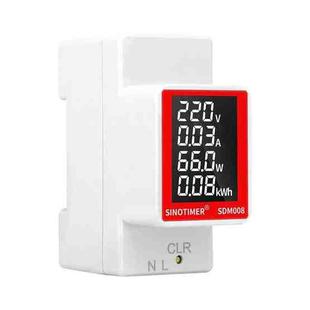 SINOTIMER SDM008 Rail Type AC Multifunctional Digital Voltage And Current Power Monitor