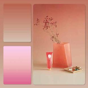 57 x 87cm Double-sided Gradient Background Paper Atmospheric Still Life Photography Props(Orange Meat +Pink)