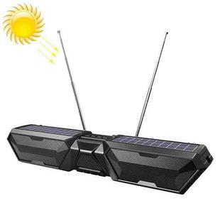 DV-880 Dual Solar Wireless Bluetooth Speaker Outdoor Long Radio(Black)