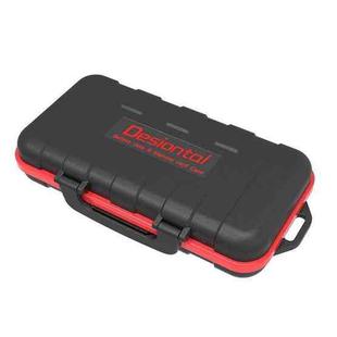 Desiontal LP-E6 Waterproof SD Card Holder Camera Battery Case(Black)