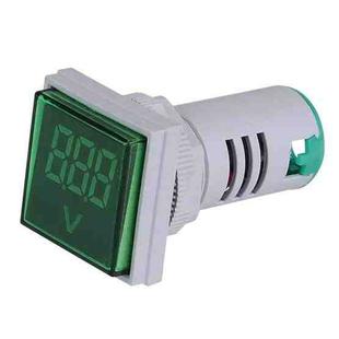 SINOTIMER ST17V AC Voltage Signal Indicator 22mm Square LED Digital Display Voltage Head AC 60-500V(04 Green)