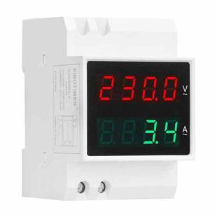 SINOTIMER SDM003-F 4 Digits Display DIN-Rail Single Phase AC Dual Display Voltage And Current Meter